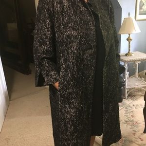 EILEEN FISHER Metallic Jacquard Topper Coat
